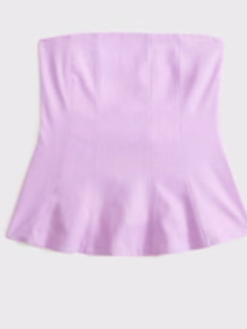 A&F Linen-Blend Strapless Peplum Top - Purple